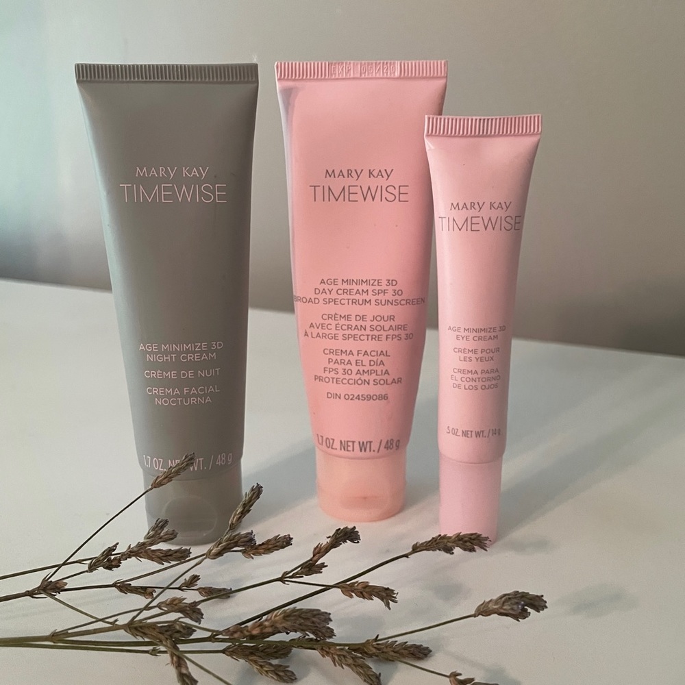 Mary Kay Timewise 3D Age Minimize Day Cream, Night Cream and Eye Cream